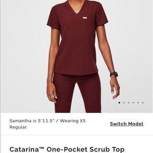 Used Figs catarina one pocket scrub top